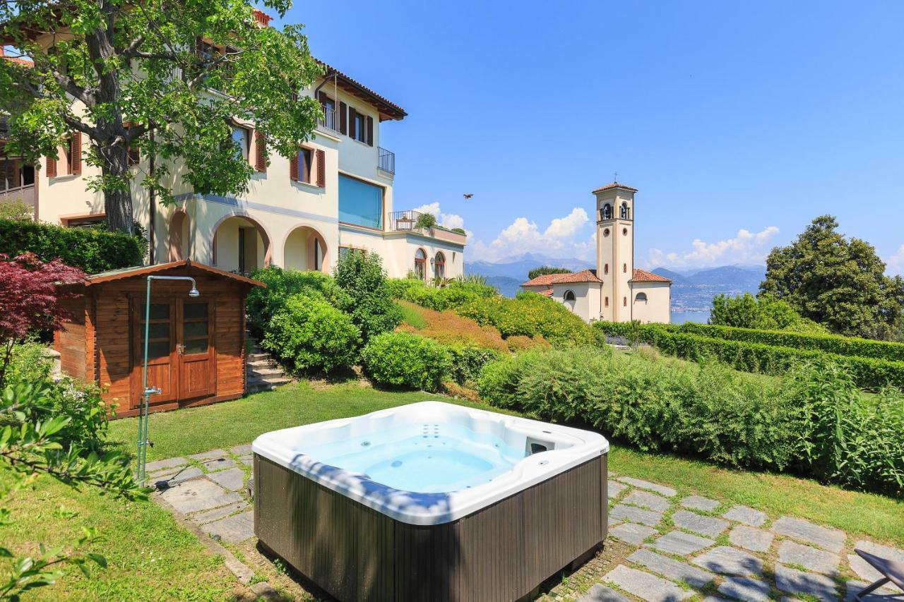 Villa Rubino Apartment Con Giardino E Jacuzzi Vista Lago สเตรซา ภายนอก รูปภาพ